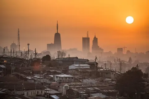 Sunrise over Kibera, Kibera, Nairobi