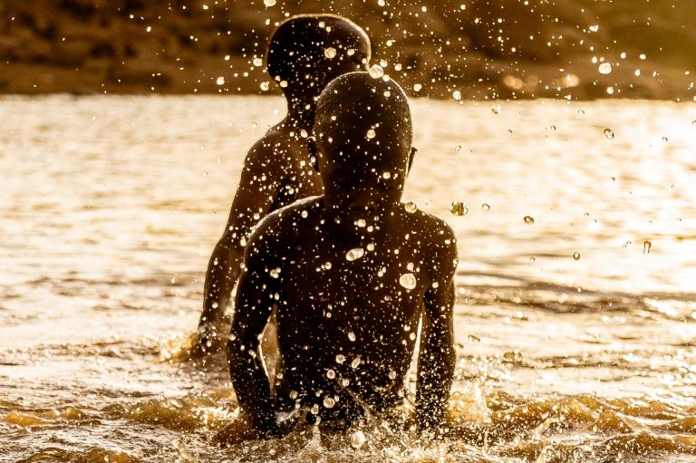 Boys at the Pool, Nairobi Dam, Kibera